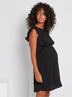 Vestido de amamentação com folhos - Kiabi