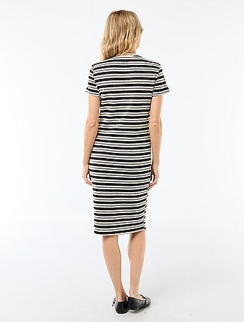 Vestido de amamentação em malha crochet