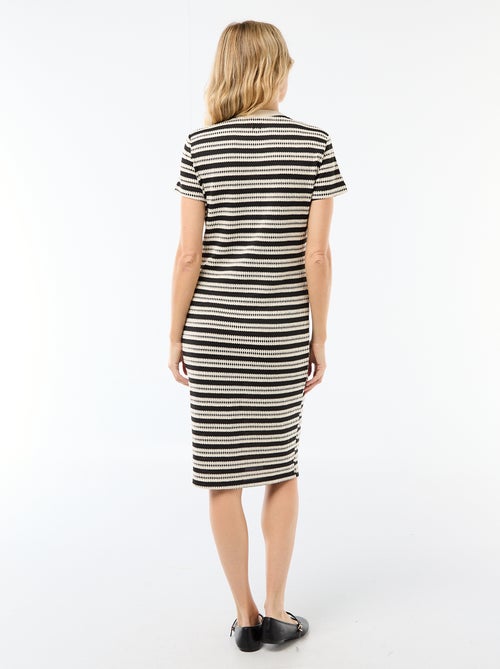 Vestido de amamentação em malha crochet - Kiabi