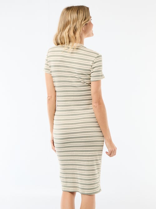 Vestido de amamentação em malha crochet - Kiabi