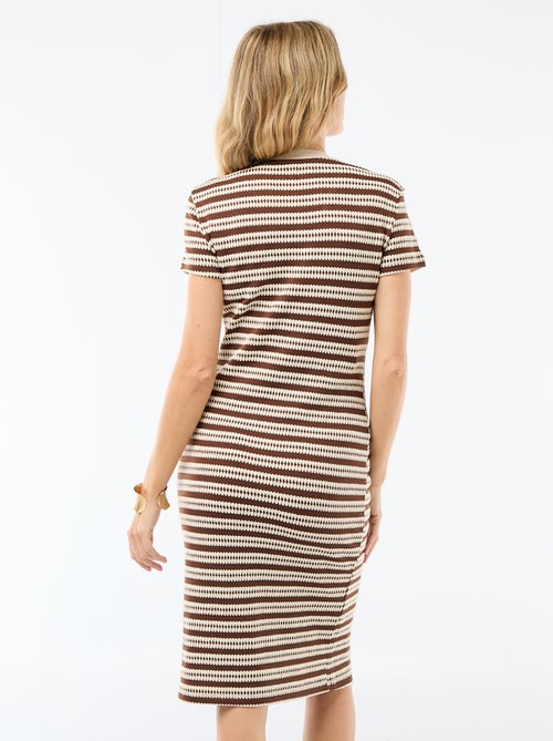 Vestido de amamentação em malha crochet - Kiabi