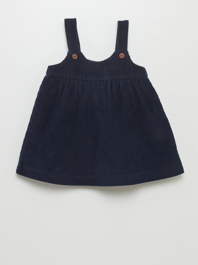 Vestido de bombazina AZUL - Kiabi