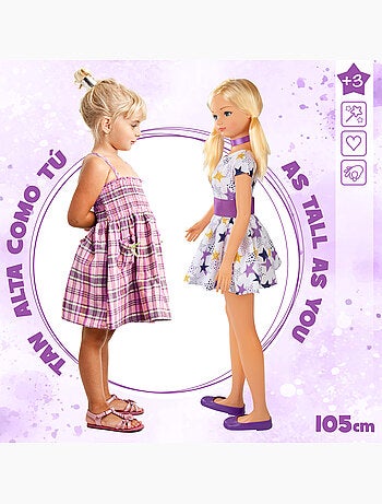 Vestido de boneca grande 105 cm maria casual