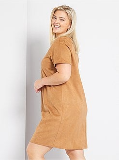 Vestido de camurça sintética - Kiabi