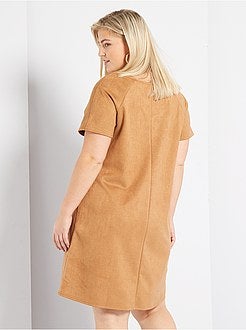 Vestido de camurça sintética - Kiabi