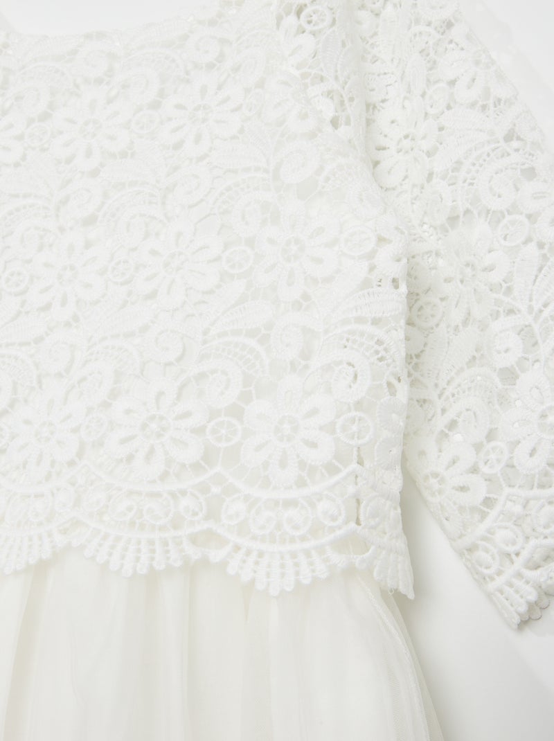 Vestido de cerimónia Branco - Kiabi
