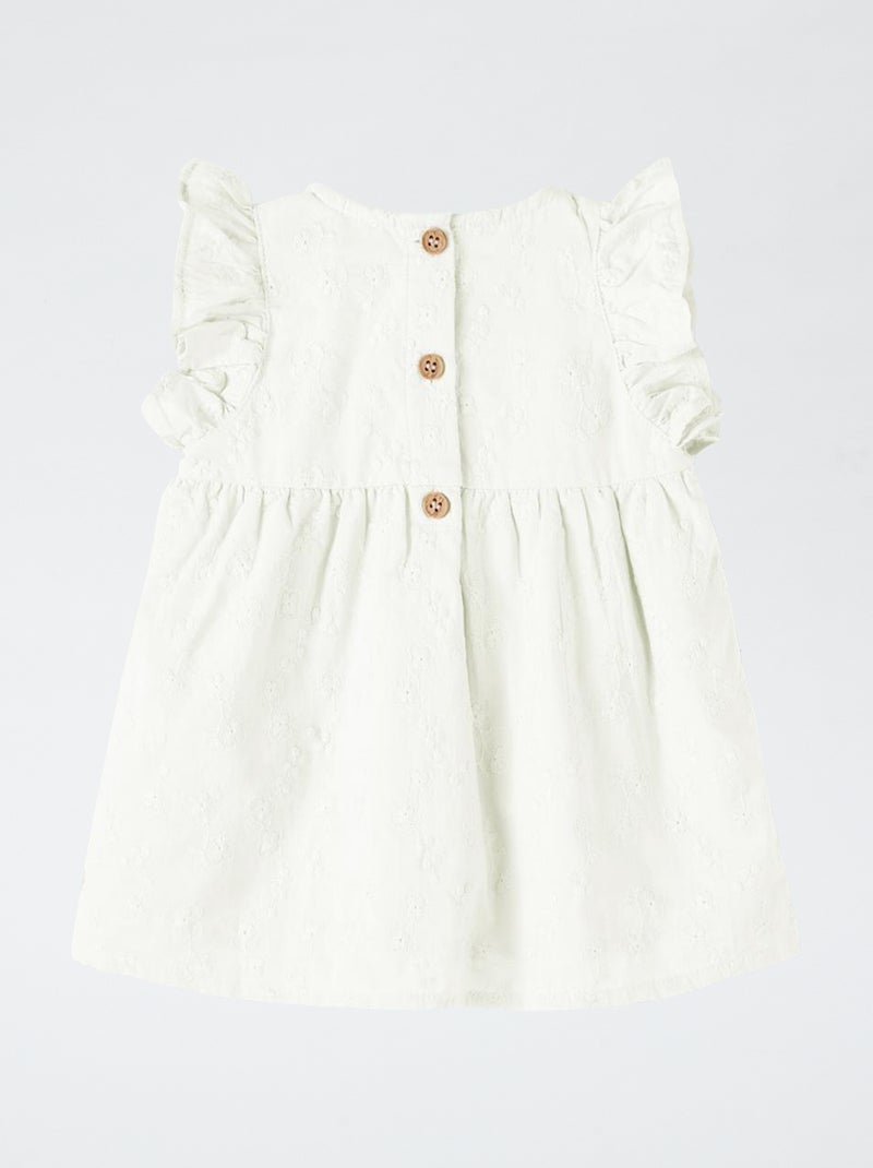 Vestido de cerimónia com bordado inglês 'Name it' BRANCO - Kiabi