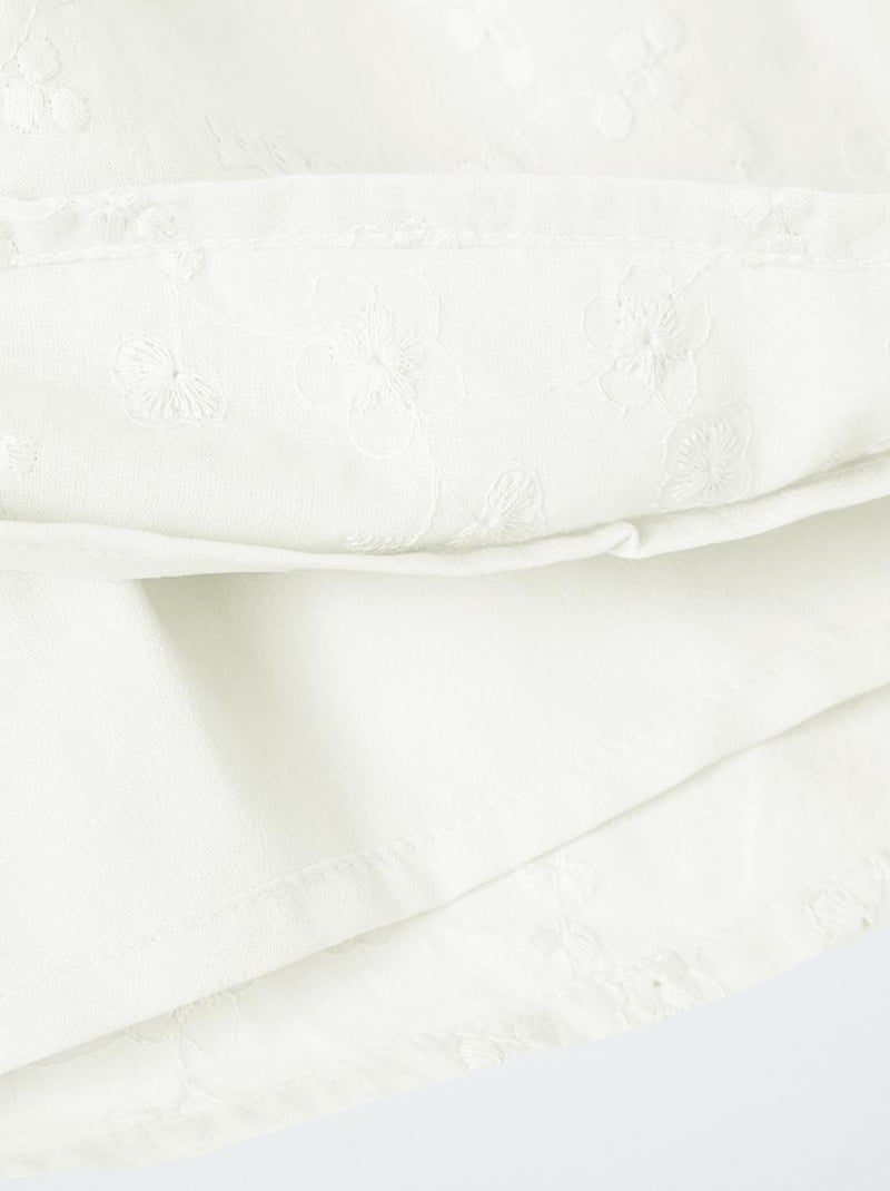 Vestido de cerimónia com bordado inglês 'Name it' BRANCO - Kiabi