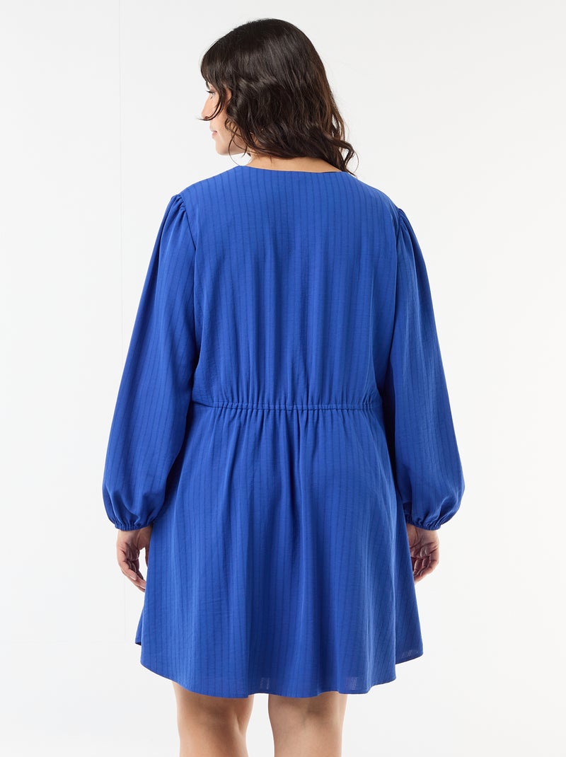 Vestido de cerimónia de mangas compridas Azul - Kiabi