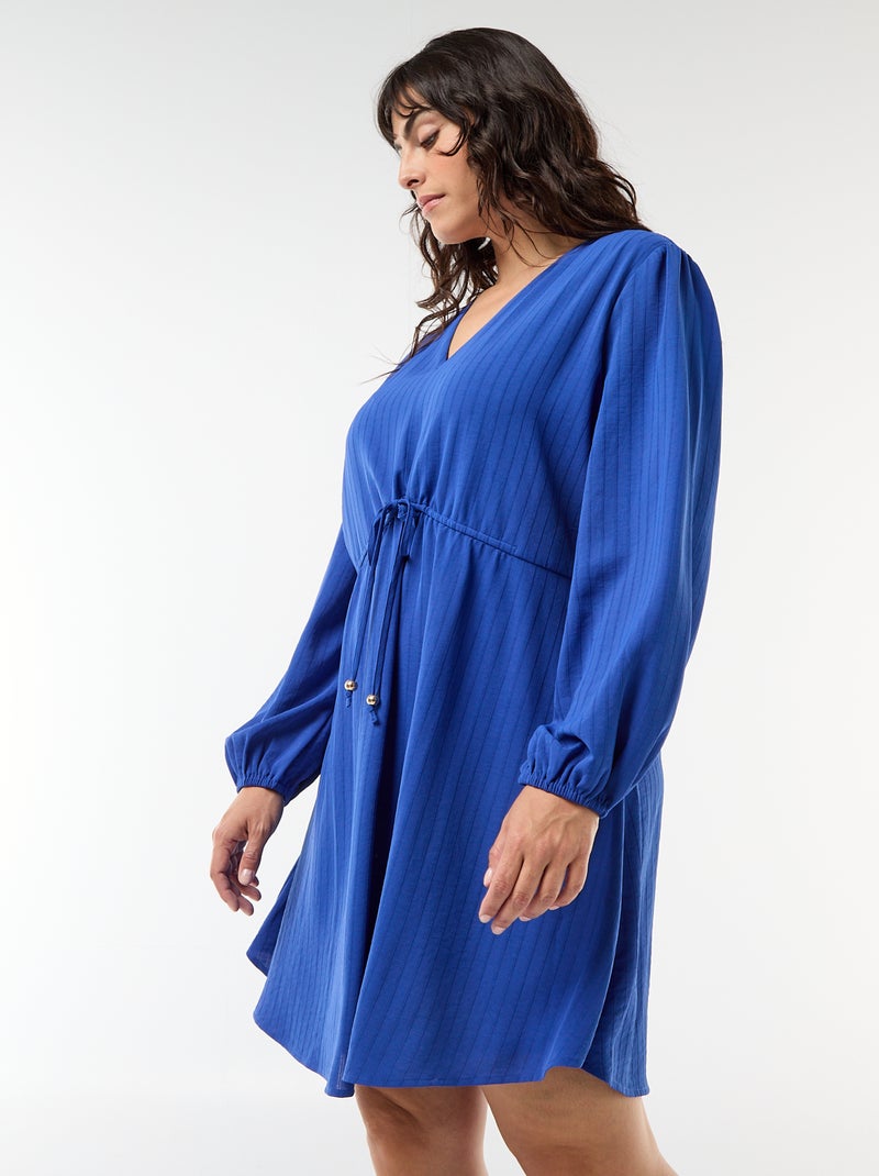 Vestido de cerimónia de mangas compridas Azul - Kiabi