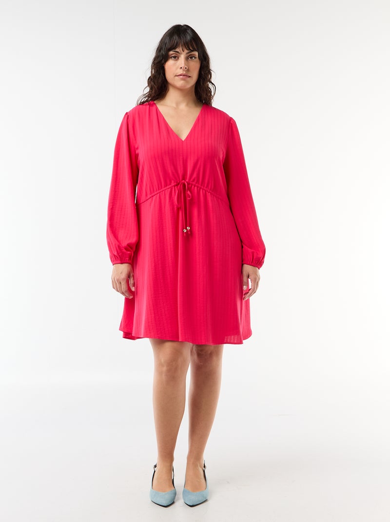Vestido de cerimónia de mangas compridas Rosa - Kiabi