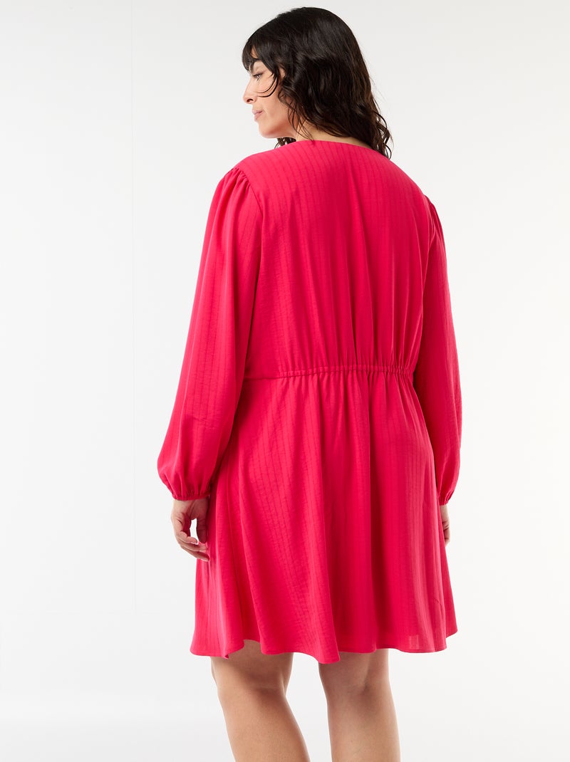 Vestido de cerimónia de mangas compridas Rosa - Kiabi