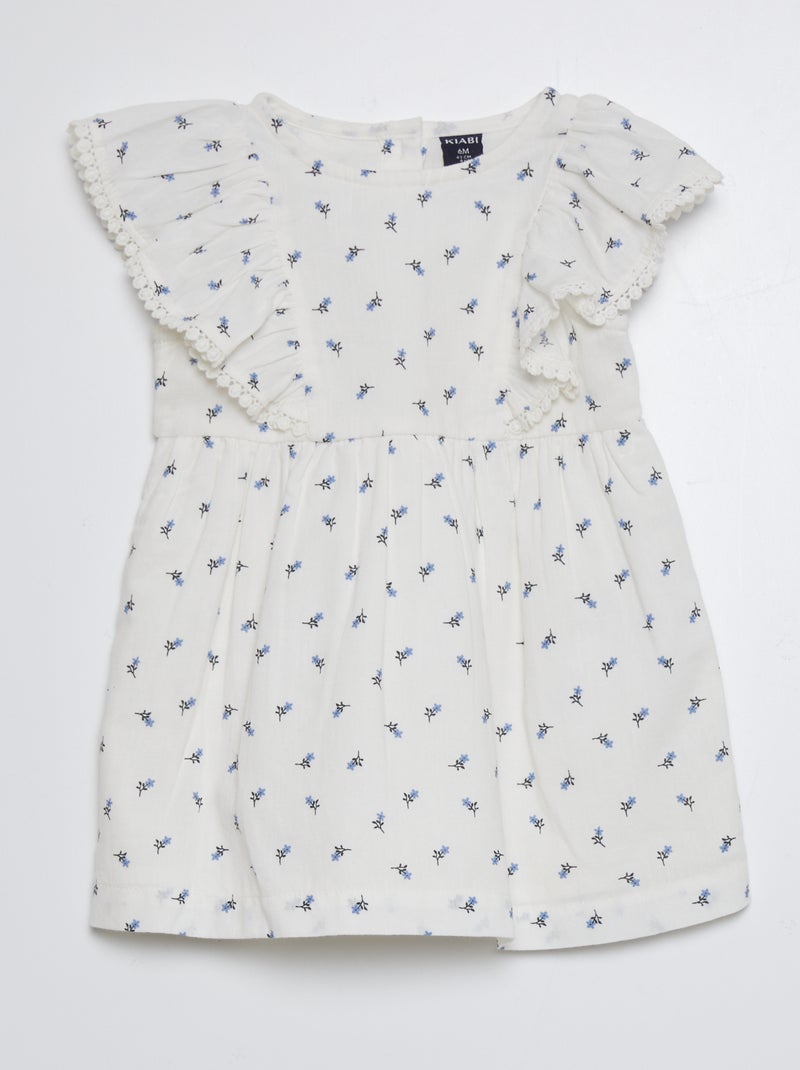 Vestido de cerimónia em crepe BRANCO - Kiabi