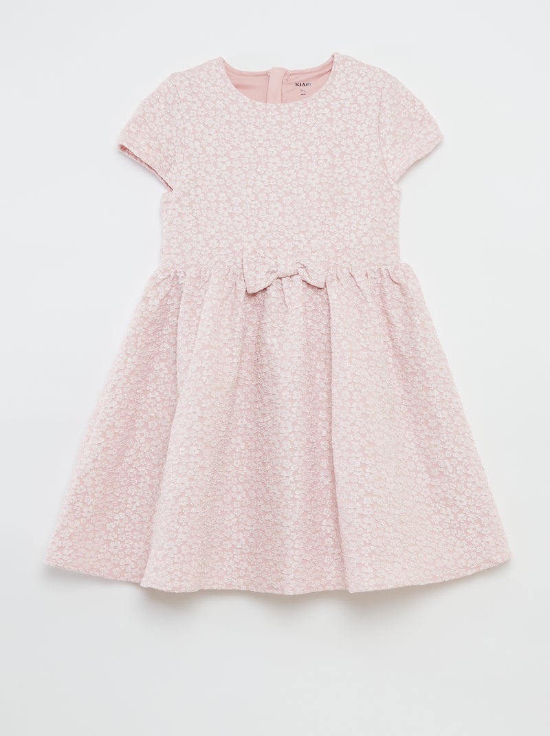 Vestido de cerimónia em jacquard ROSA - Kiabi