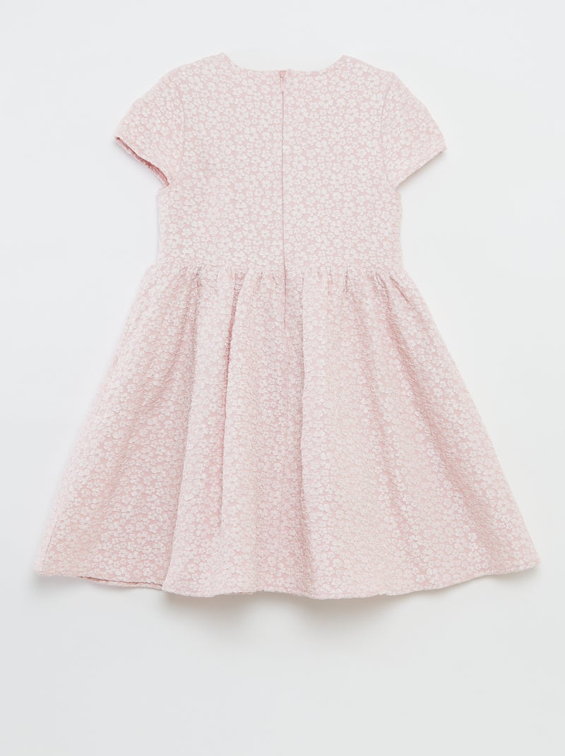 Vestido de cerimónia em jacquard ROSA - Kiabi