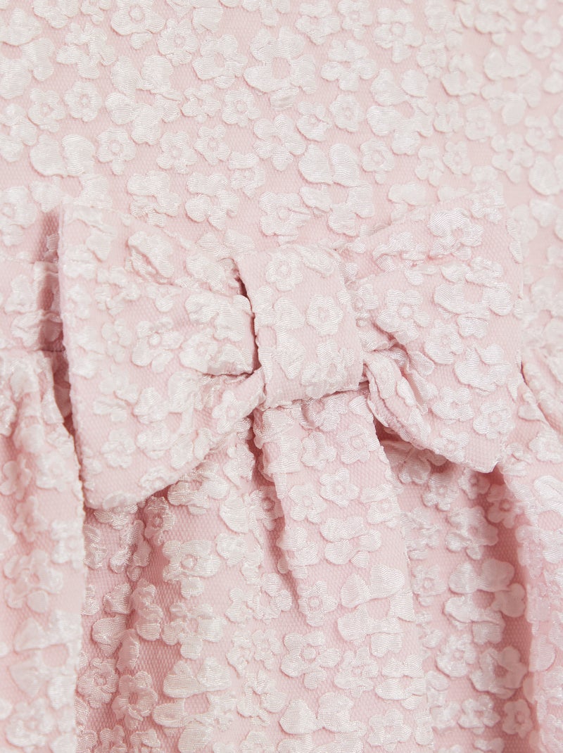 Vestido de cerimónia em jacquard ROSA - Kiabi