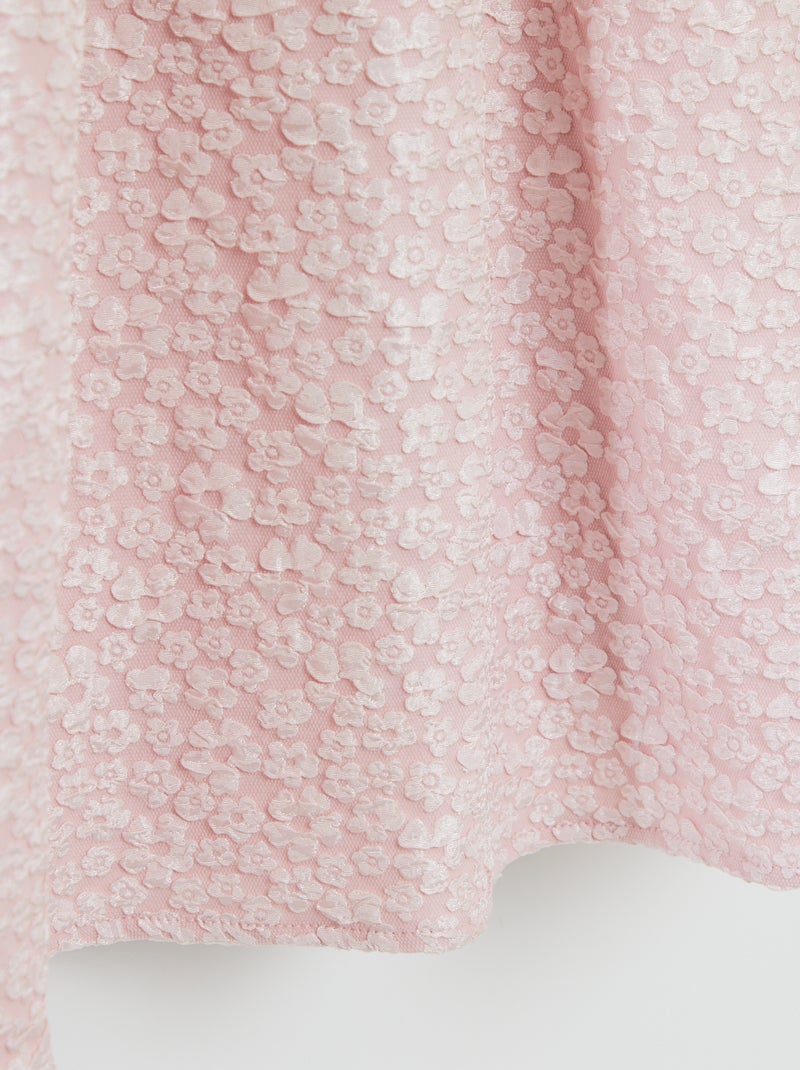 Vestido de cerimónia em jacquard ROSA - Kiabi