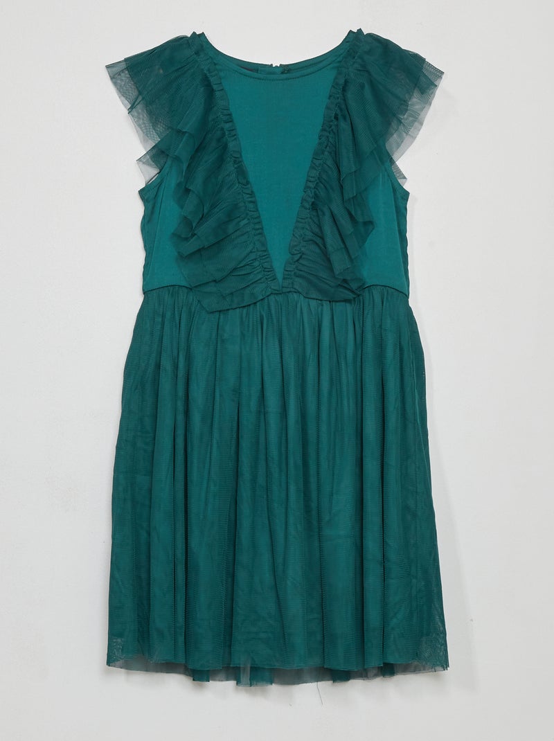 Vestido de cerimónia pelo joelho VERDE - Kiabi