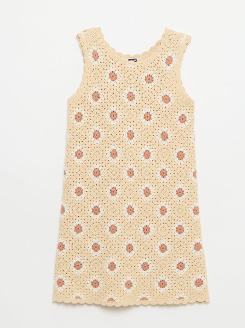 Vestido de croché com padrão - Kiabi