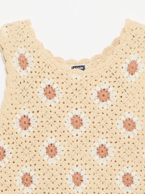 Vestido de croché com padrão - Kiabi