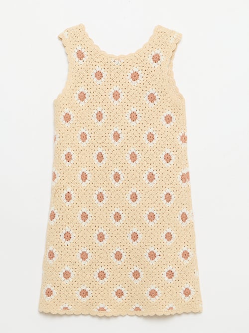 Vestido de croché com padrão - Kiabi