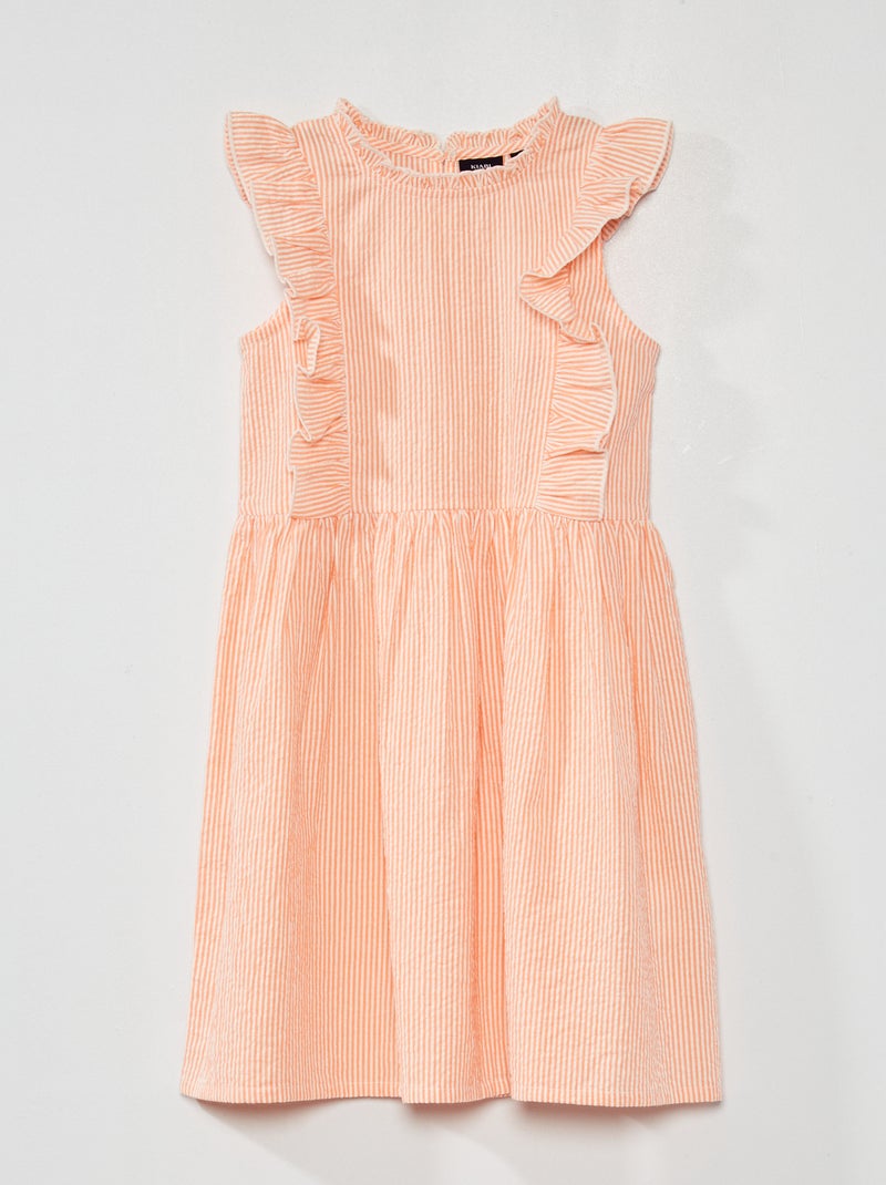 Vestido de fantasia às riscas LARANJA - Kiabi