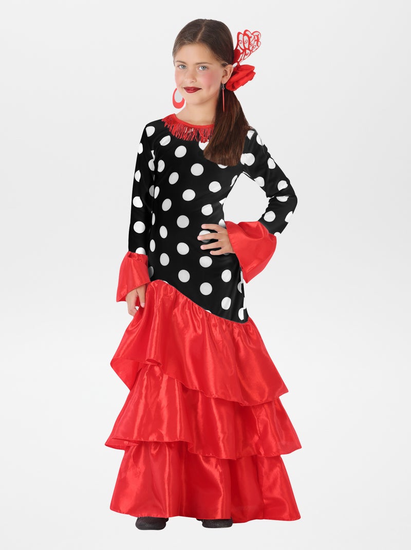 Vestido de flamenco - Fantasia Preto/ Vermelho - Kiabi