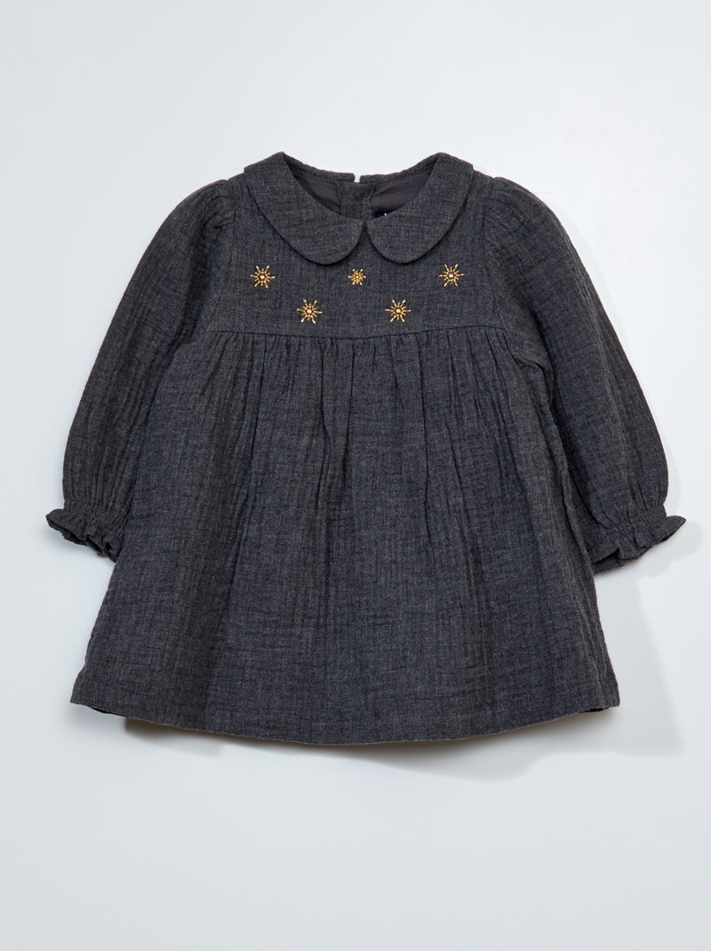 Vestido de flanela CINZA - Kiabi