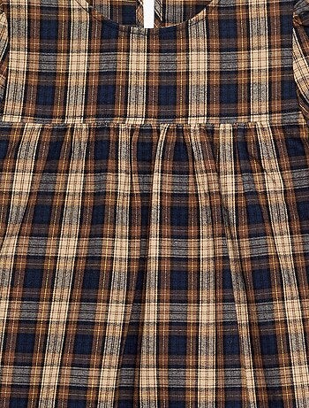 Vestido de flanela de manga comprida