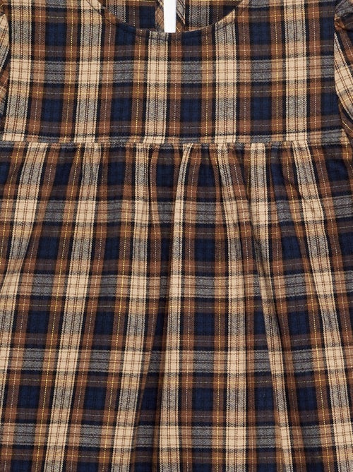 Vestido de flanela de manga comprida - Kiabi
