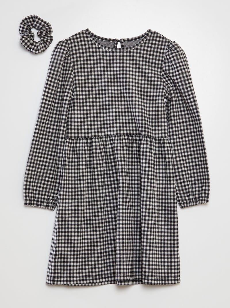 Vestido de flanela PRETO - Kiabi