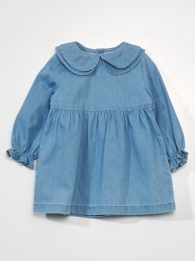 Vestido de ganga AZUL - Kiabi