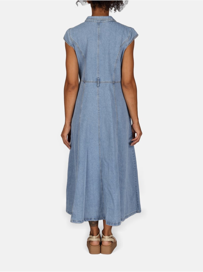 Vestido de ganga Azul - Kiabi