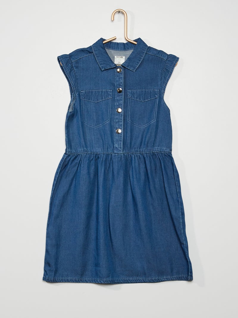 Vestido de ganga AZUL - Kiabi