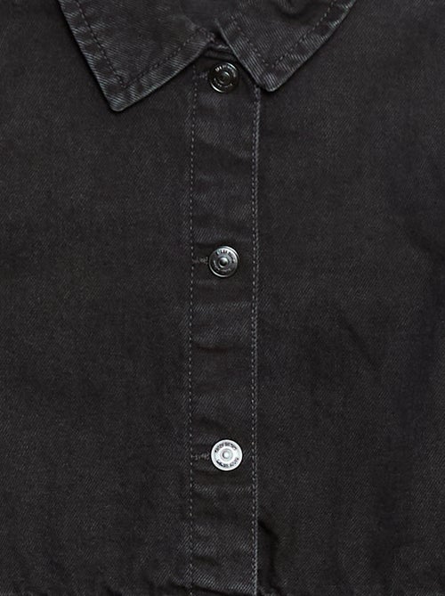 Vestido de ganga com abertura de botões de pressão - Kiabi