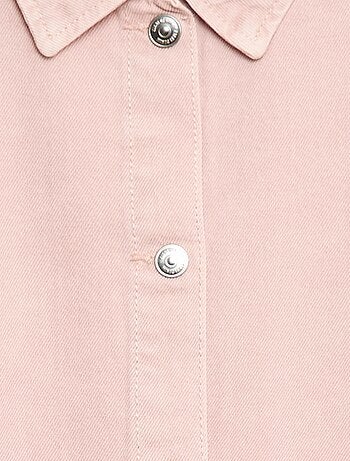 Vestido de ganga com gola de camisa