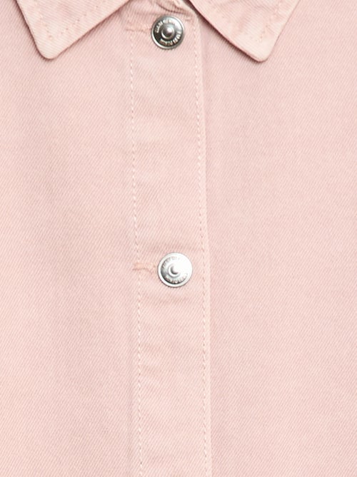 Vestido de ganga com gola de camisa - Kiabi