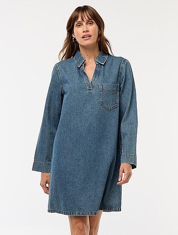 Vestido de ganga corte direito