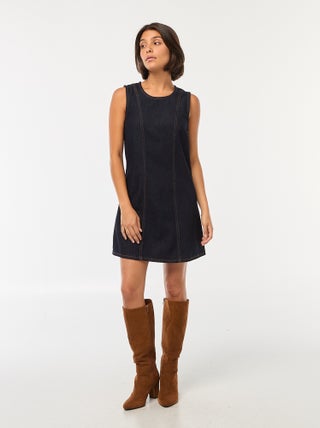 Vestido de ganga curto