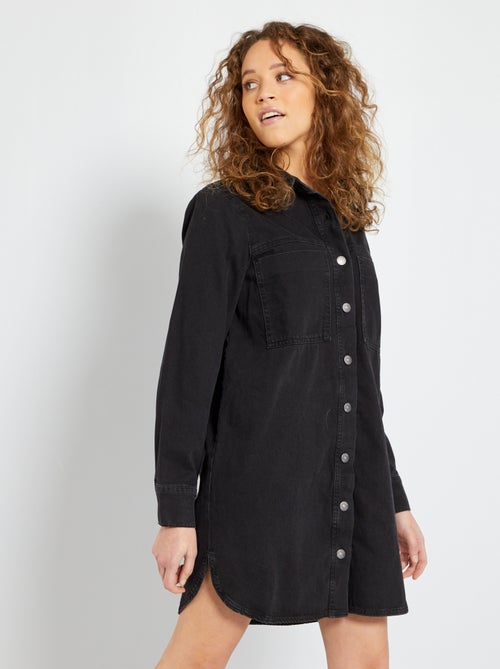 Vestido de ganga curto - Kiabi