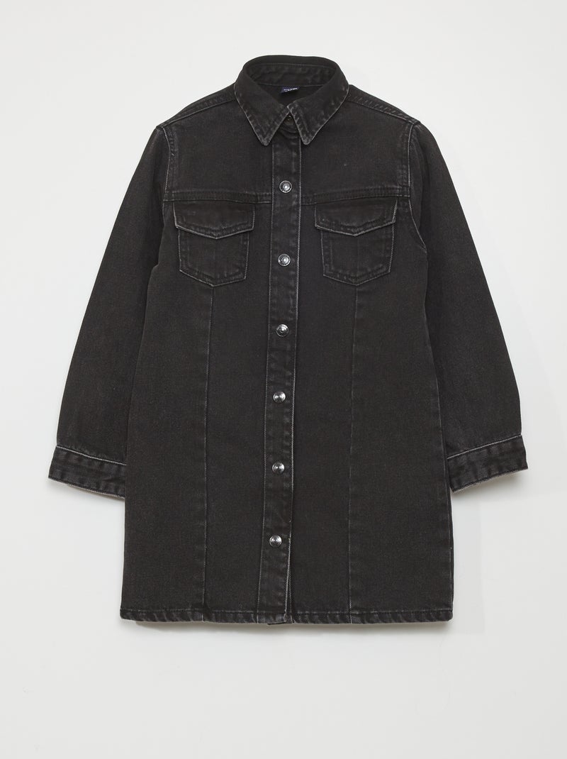 Vestido de ganga PRETO - Kiabi
