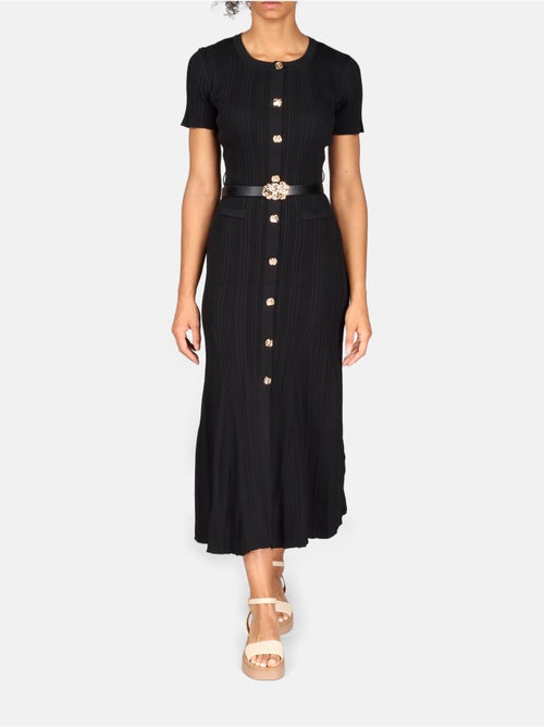 Vestido de gola redonda - Kiabi