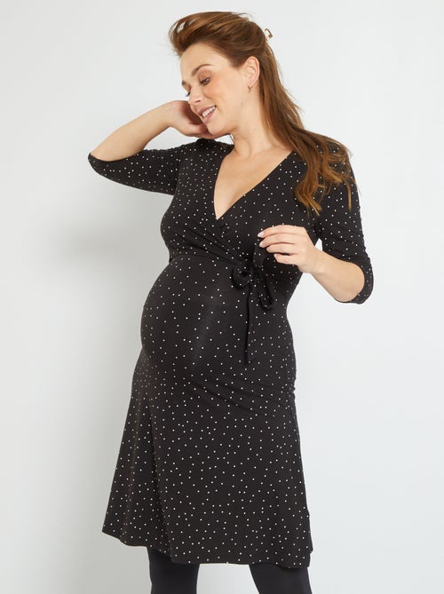 Vestido de grávida às bolinhas - Kiabi