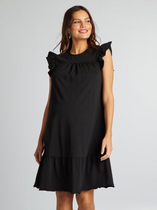Vestido de grávida com folhos