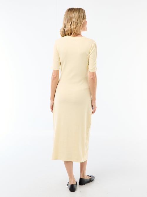 Vestido de grávida com torcido frontal - Kiabi