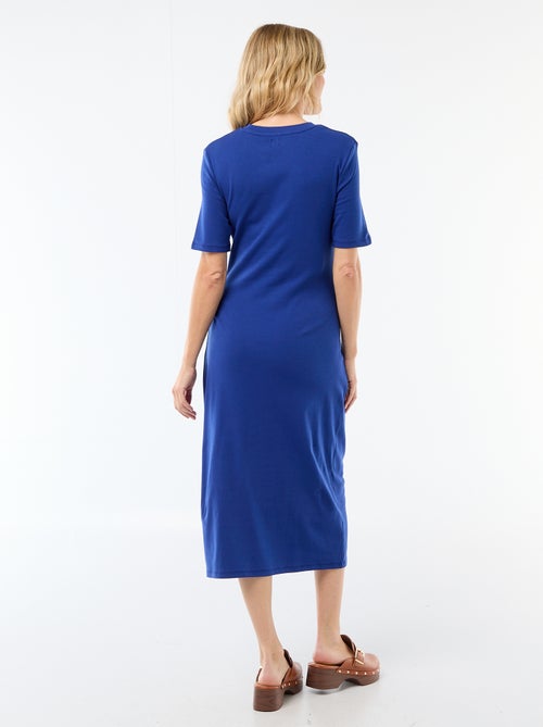 Vestido de grávida com torcido frontal - Kiabi