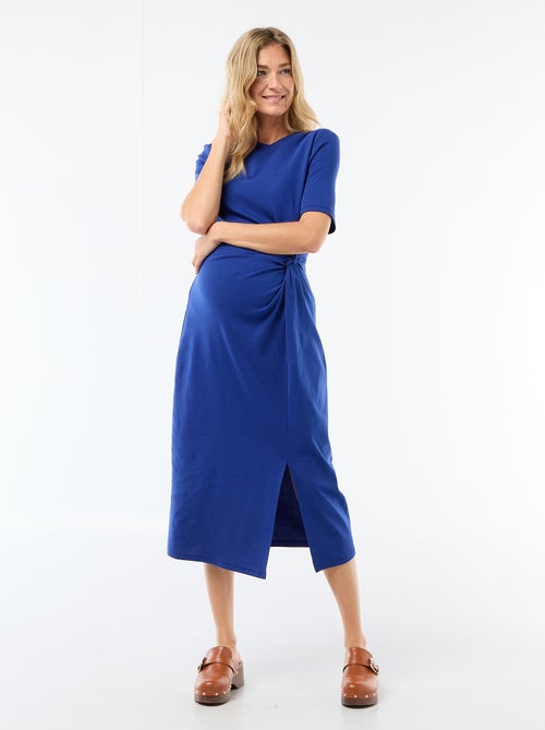 Vestido de grávida com torcido frontal - Kiabi