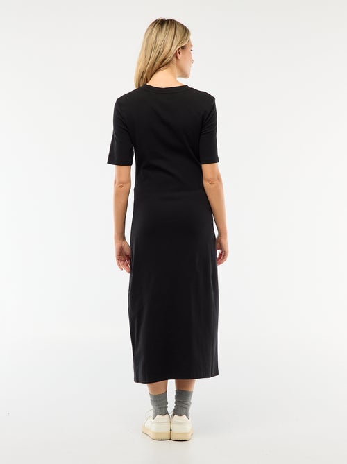 Vestido de grávida com torcido frontal - Kiabi