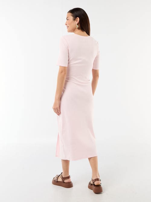 Vestido de grávida com torcido frontal - Kiabi