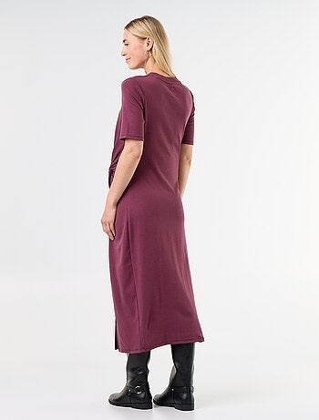 Vestido de grávida com torcido frontal